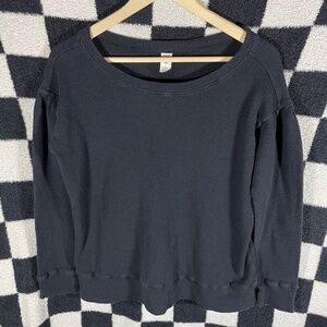 Kate Quinn Black Organic Cotton Long Sleeve Thermal Size Small